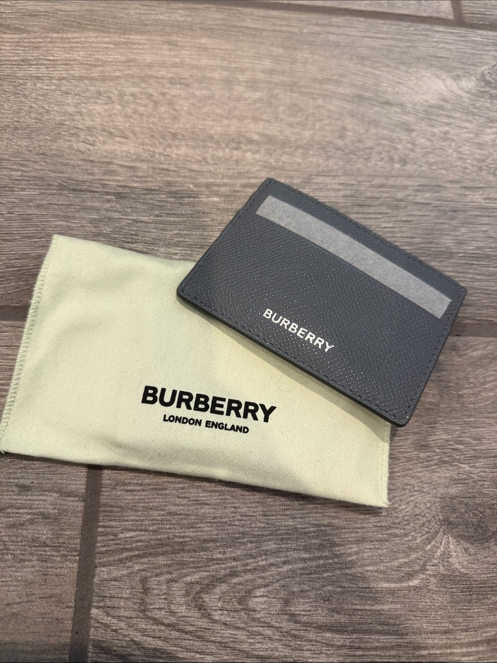 Burberry Men's Gray Card Holder Wallet